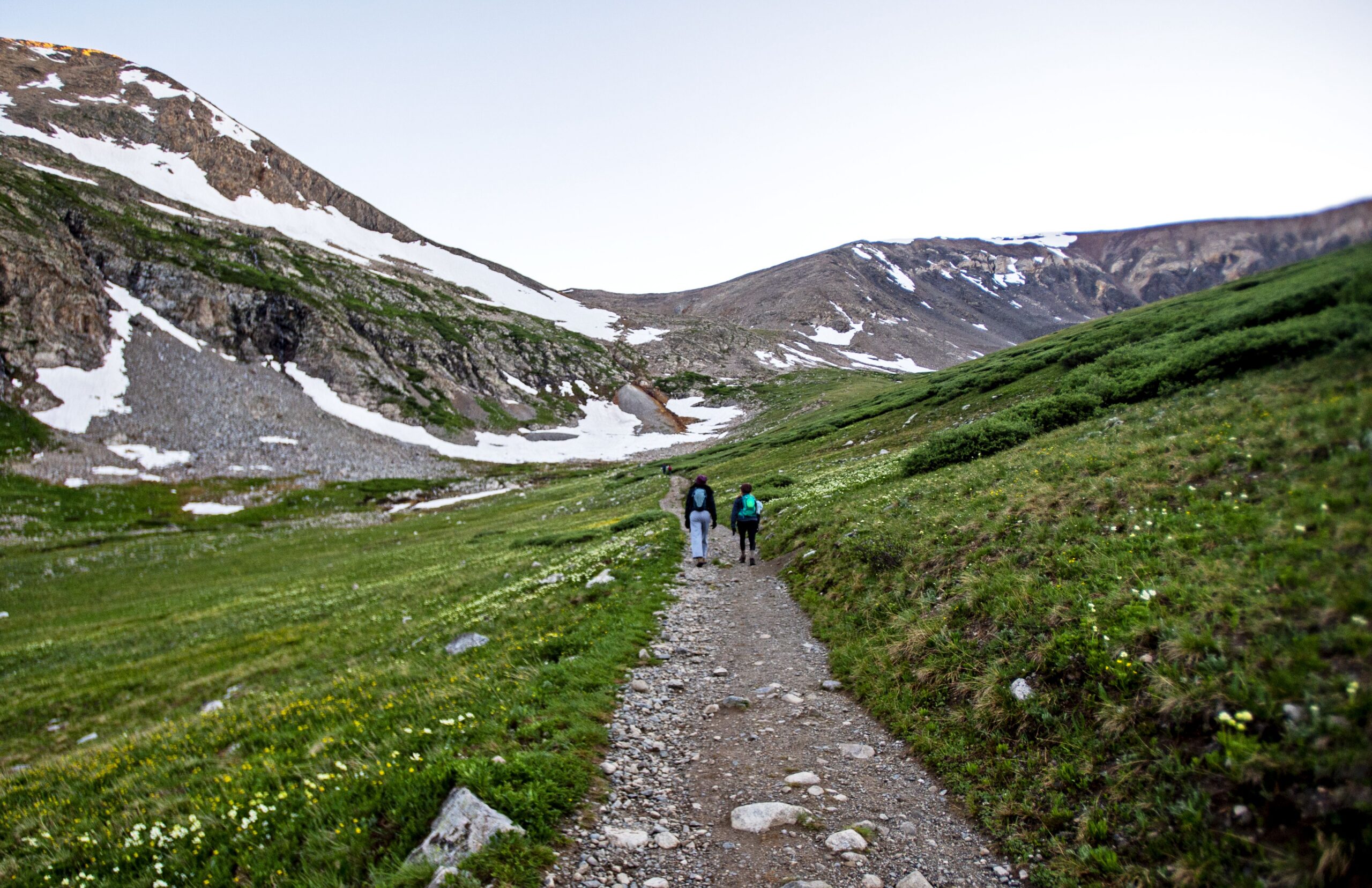 Starting the trek up Mount Democrat. Gazette file