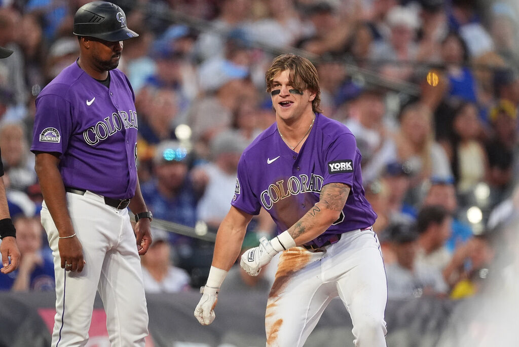 Cole Carrigg triples in MLB debut for Rockies vs. Chicago Cubs