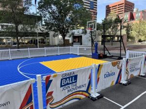 Skyline Park in Denver gets a basketball pop-up in honor of Transplant Games