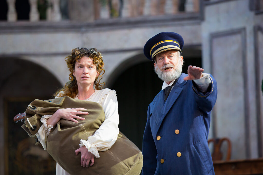 Meg Rodgers and veteran Sam Sandoe in the Colorado Shakespeare Festival's 2026 production of 'Twelfth Night.' Sando has performed in 39 seasons. Jennifer M. Koskinen