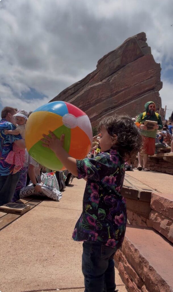 Toddler at "Baby Rave" at Red Rocks, June 14, 2026