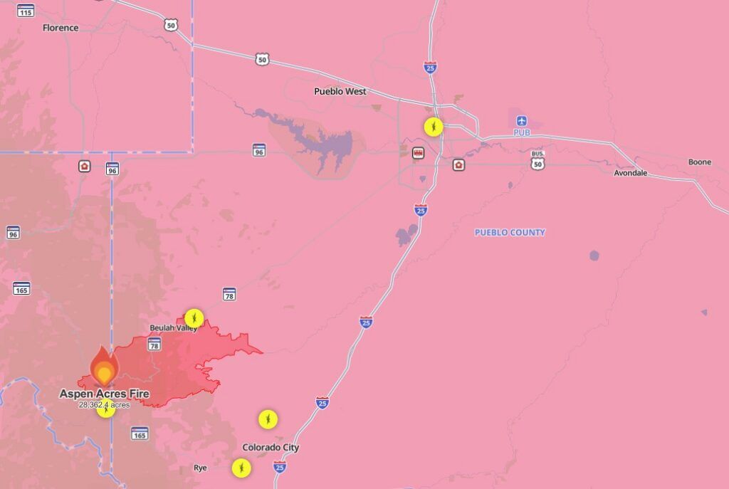 Wildfire map