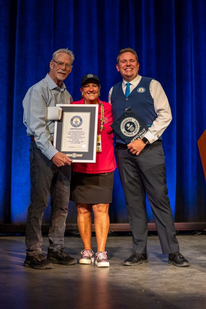 Bill Ryan, founder & CEO of Transplant Life Foundation, joined Kathleen Hostert of Life’s Short, Live It as the Guinness World Records judicator. Photo courtesy of Alex Paz.
