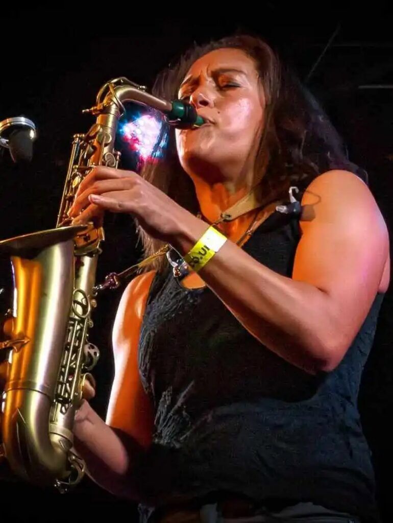 Blues saxaphone player Vanessa Collier