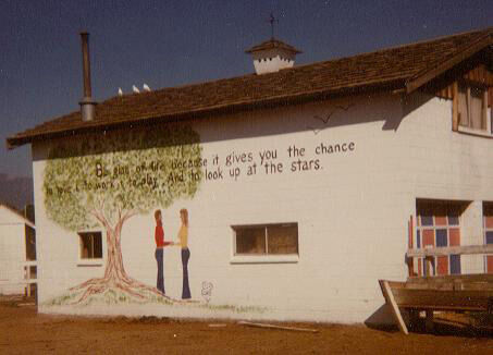 Honoring a murdered daughter on the Taylor's Acre barn, Fillmore and Templeton Gap. Kass Johns Photo