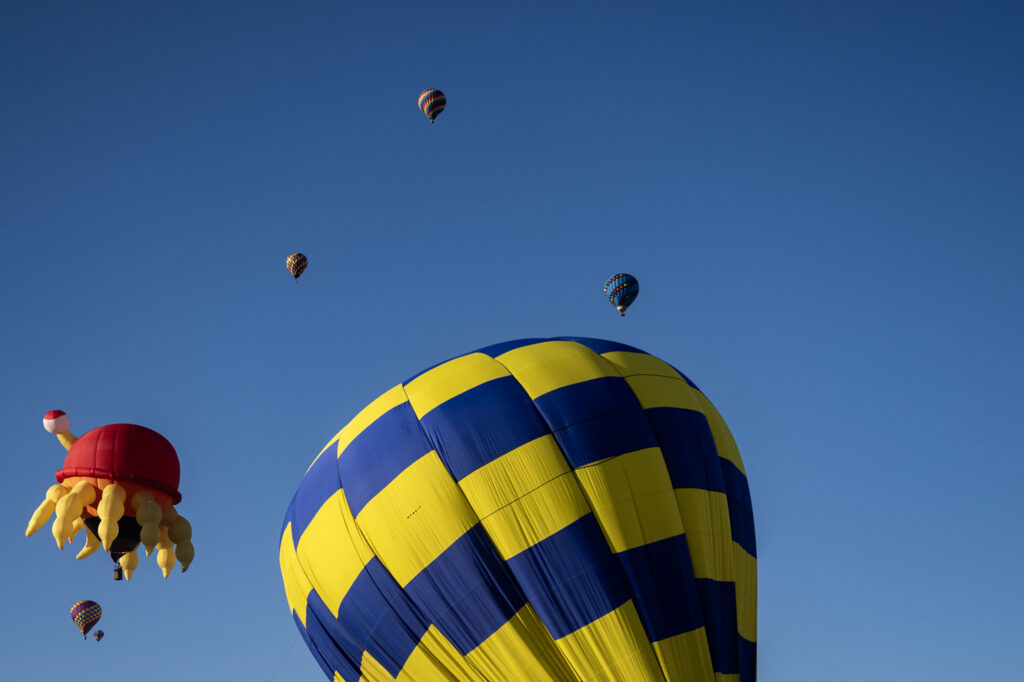 Balloons float out into Erie during the Erie Balloon Festival on Saturday, July 11, 2026.