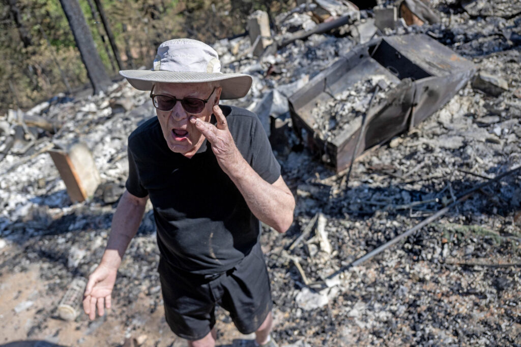 ‘I thought it was our last goodbye’: Aspen Acres fire evacuee returns to site of father’s last stand with inferno