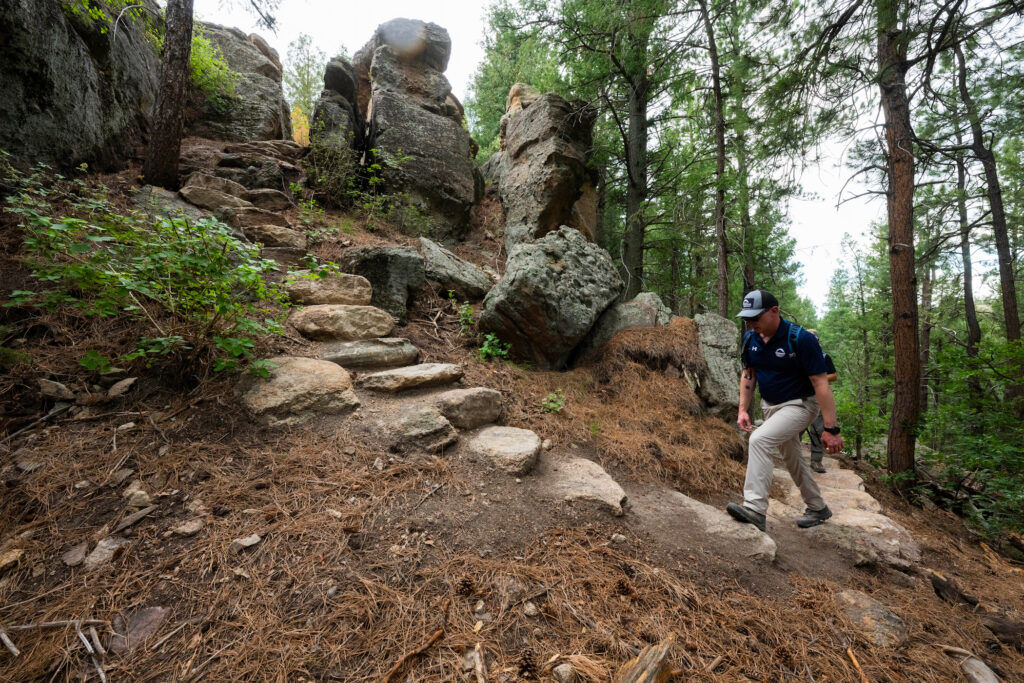 Castle Rock Parks Project Manager Matt Roth hikes at Lost Canyon Ranch Open Space, which recently opened to hikers. (The Gazette, Christian Murdock)