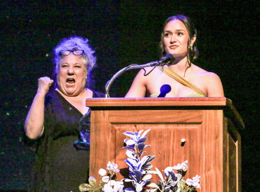 'Dracula' castmates Leslie O'Carolll both won Henry Awards on July 20, 2026, at the Arvada Center for their acting performances. (John Moore, The Denver Gazette)