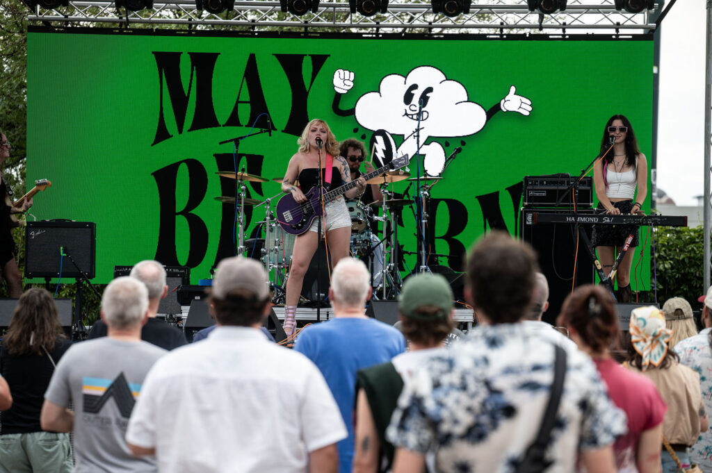 May Be Fern perform on the Showcase Stage in RiNo on the first night of the Underground Music Showcase on Friday, July 24, 2026.