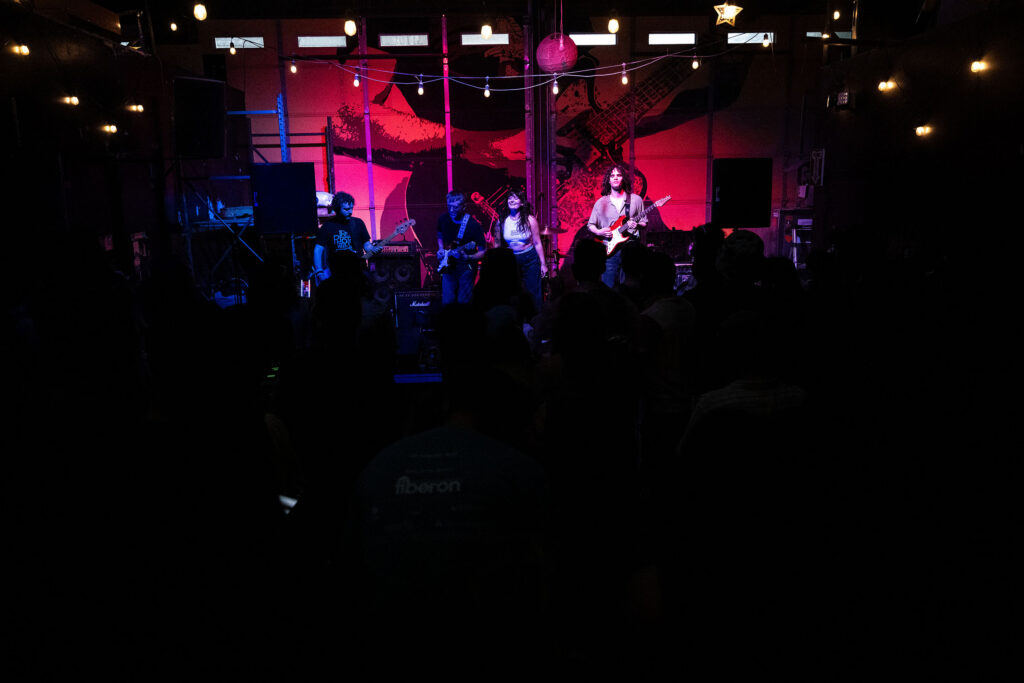 Poor Moxi perform in the back room at Underground Music Festival in RiNo on Friday, July 24, 2026.
