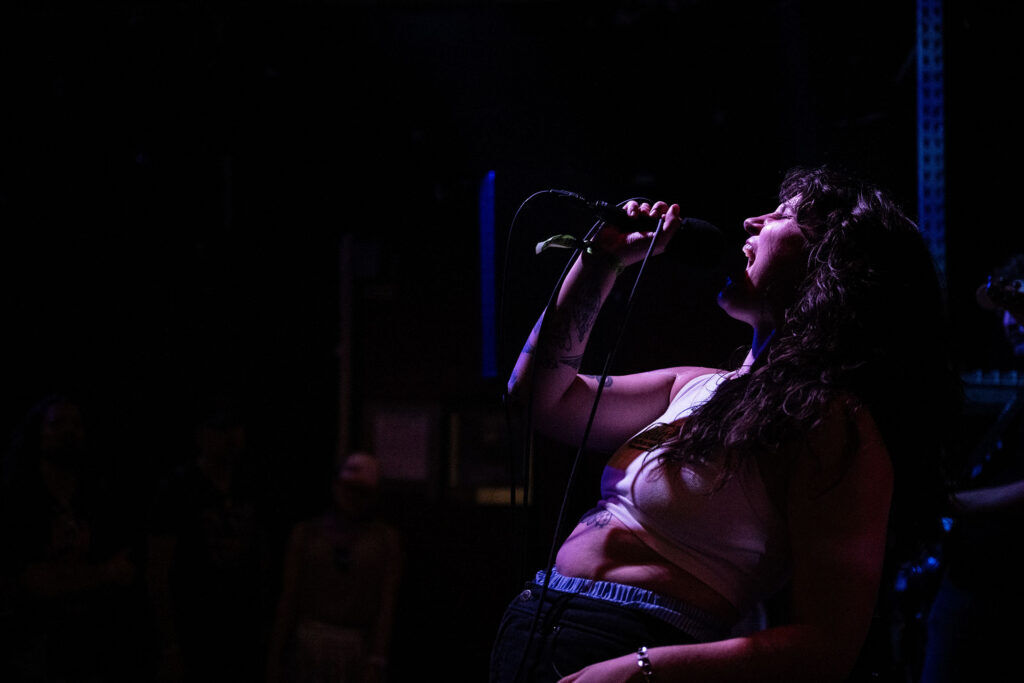 Poor Moxi perform in the back room at Underground Music Festival in RiNo on Friday, July 24, 2026.