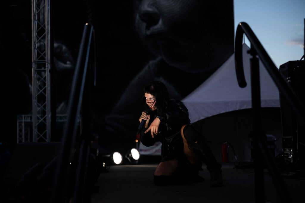 Angelica Garcia performs on the Underground Stage in RiNo during the Underground Music Showcase on Saturday, July 25, 2026.