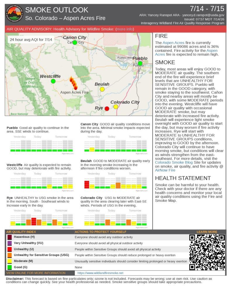 July 14-15 smoke outlook. (Courtesy of Alaska Incident Management Team 1)