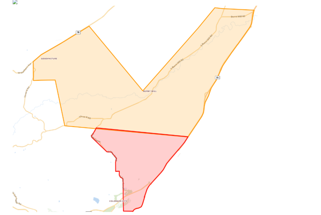 A map of where the evacuatons have been lifted.