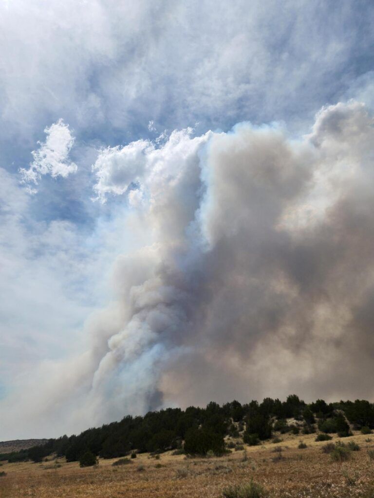 The Aspen Acres fire as seen from Colorado City
