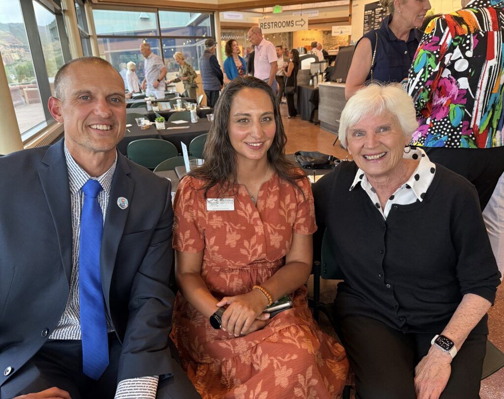 Garden of the Gods Foundation President Jan Martin, right, with Skyler Rorabaugh, left, director, City Parks, Recreation and Cultural Services, and Anna Cordova, manager, Garden of the Gods Park. Linda Navarro, The Gazette