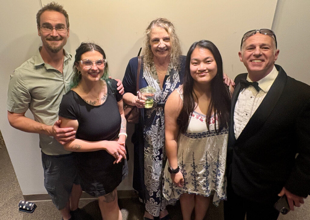 Brian Kelly with his family moments before accepting the Colorado Theatre Guild's Lifetime Achievement Award on July 20 at the Arvada Center. (John Moore, The Denver Gazette)