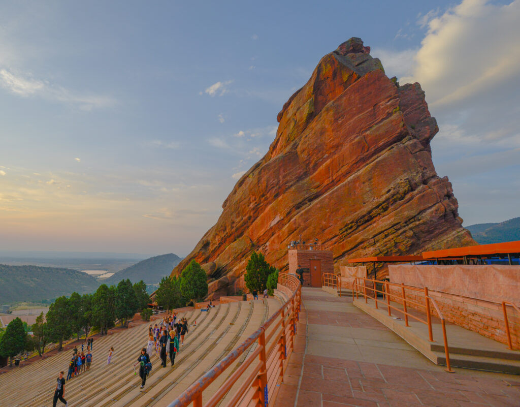 Sumrise at the Red Rocks Amphitheater in the foothills west of Denver, Colo. (The Denver Gazette, Scott Weiser)