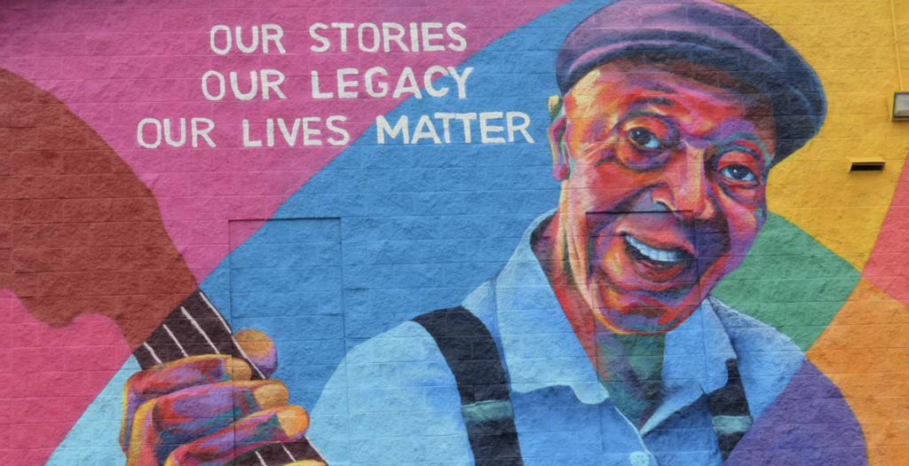 Mural at the Charles Burrell Visual & Performing Arts Campus in Aurora. (Denver Public Schools)