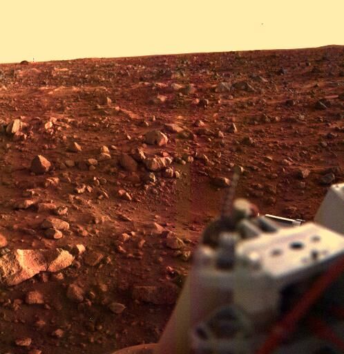 Sunset at the Viking Lander 1 site