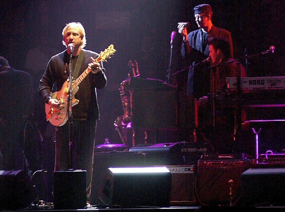 Eagles guitarist Joe Walsh preforms at the World Arena, Sunday, September 22, 2002. photo by Adam Welch
