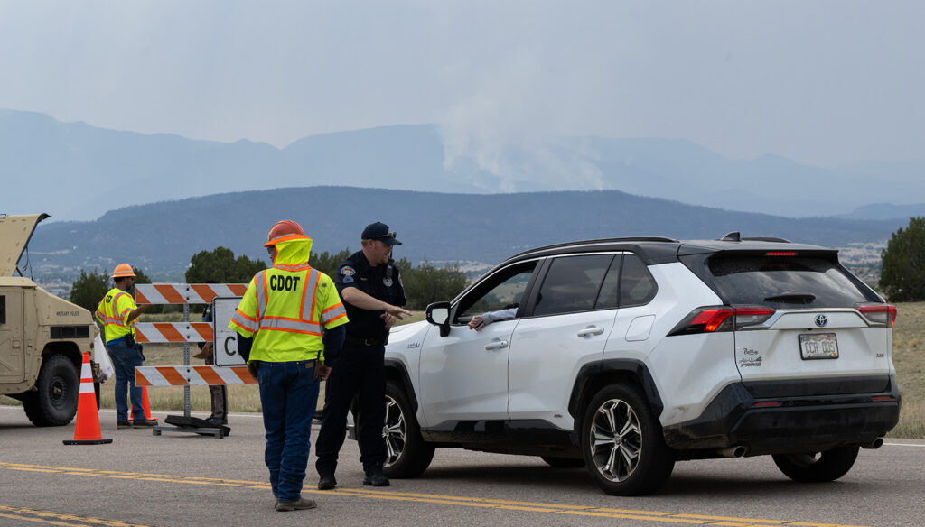 Residents try to return to their homes from the Colorado City exist off Interstate 25 Monday afternoon, July 6, 2026, after some of evacuation zones were lifted in some areas of the Aspen Acres fire.  (The Gazette, Christian Murdock)